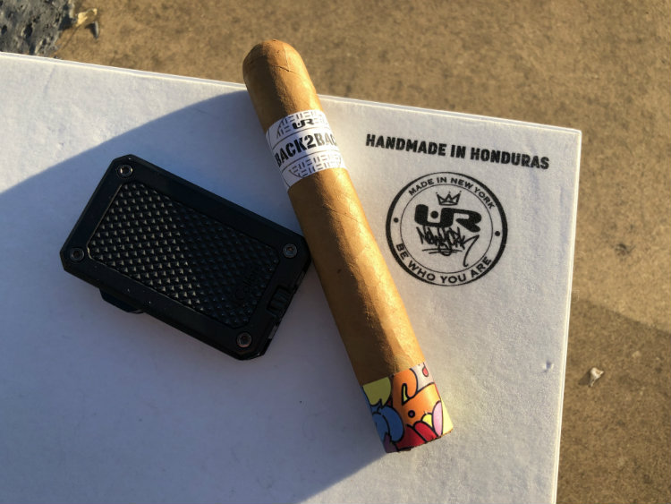 Handmade in Honduras mark on Back2Back cigar box