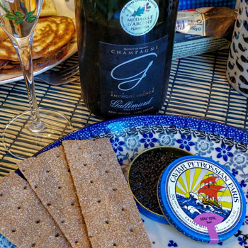 Champagne Gallimard Amphoressence & Petrossian Caviar