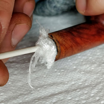 Cling Film & Q-Tip Blocking Pipe Shank