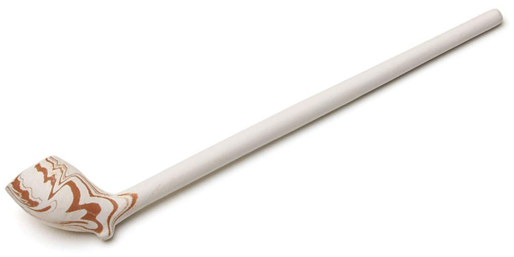 Colonial Marbled Dutch Gouda Clay Tobacco Pipe