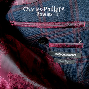 Indochino Jacket Monogram & Paisley Lining