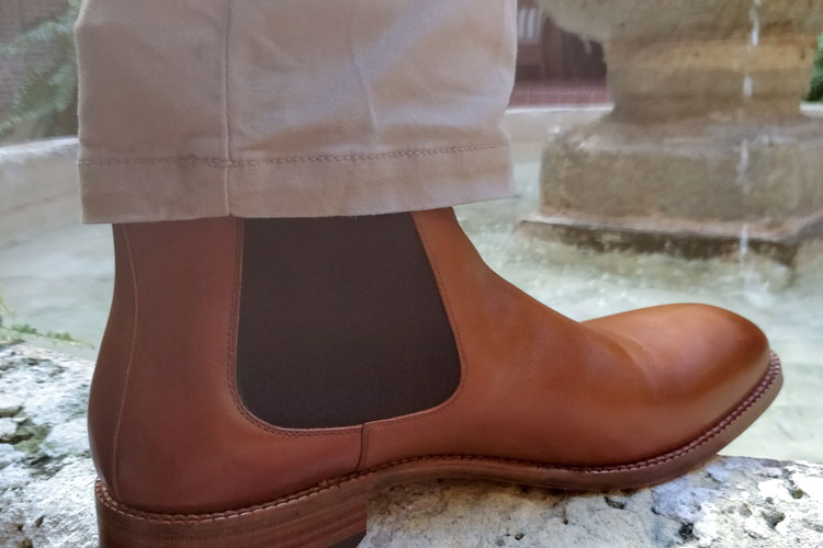 Tan Khaki Chinos & Tan Chelsea Boots