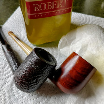 Tobacco Pipes Shined With Olive Oil