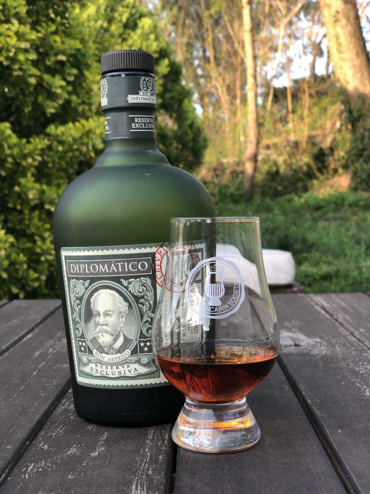 Diplomatico Reserva Exclusiva In Glass with Bottle