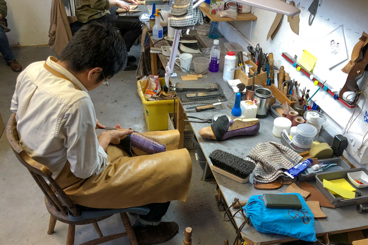 Gaziano Girling Craftsman Working On Shoes