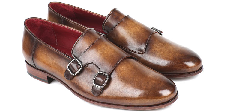 Paul Parkman Olive Double Monkstraps
