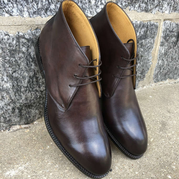 Beckett Simonon Chukka Boots In Dark Brown Leather