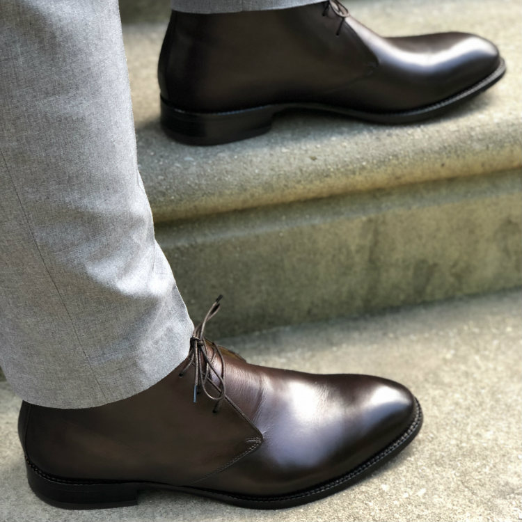 Beckett Simonon Ellis Chukka Gray Trousers