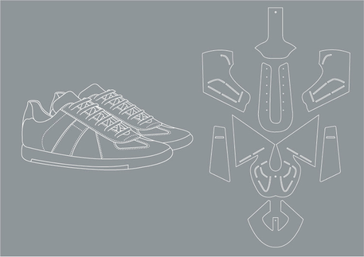 Beckett Simonon Morgen Sneakers Leather Pieces Diagram