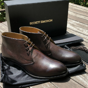 Brown Leather Chukka Boot by Beckett Simonon