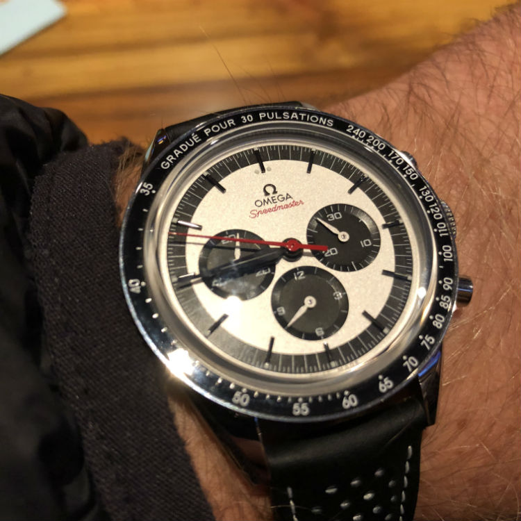 CK2998 Panda Dial Wrist Closeup