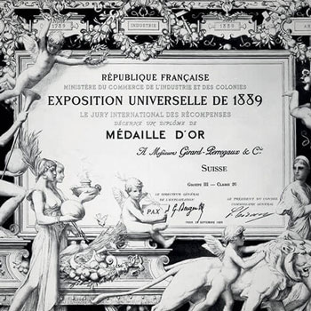 Girard Perrgaux Medaille d'Or Expo Universelle 1889