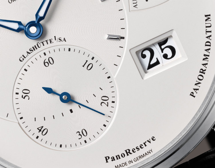 Glashutte Original PanoramaDatum Dial Closeup