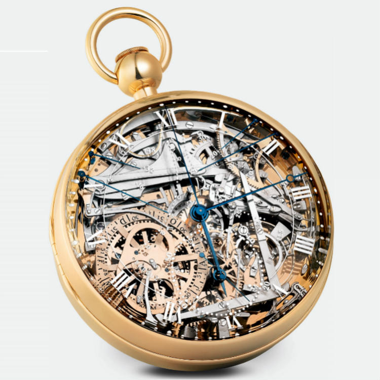 Marie Antoinette Pocket Watch Movement Exposed