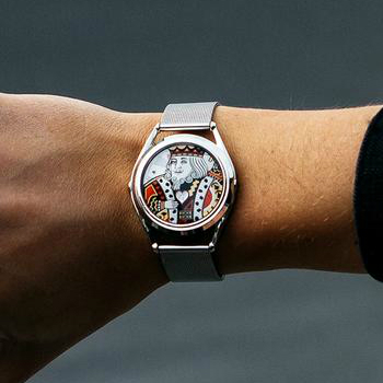 Mr.Jones King Playing Card Watch On Wrist