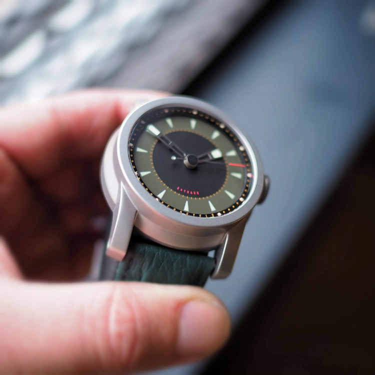 Schofield Daymark Two-Tone Dial Leather Strap