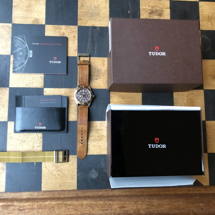 Tudor Bronze 79250BM Watch w Box Contents