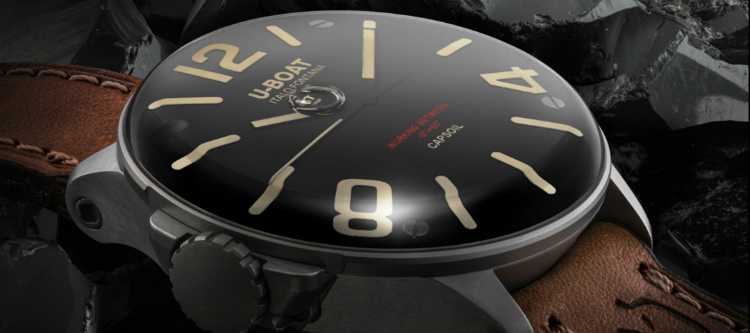 U-Boat Capsoil Watch Dial & Crystal Closeup