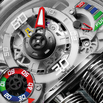 HYT H4 Panis-Barthez Sapphire Dial Close up