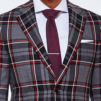Indochino Bold Grey Plaid Suit