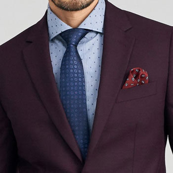 Indochino Hayward Burgundy Flannel Suit
