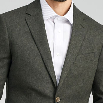 Indochino Hayward Olive Flannel Suit
