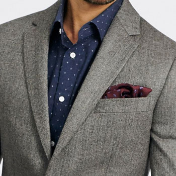 Indochino Prescot Herringbone Brown Suit