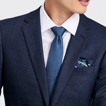 Indochino Prescot Herringbone Navy Suit