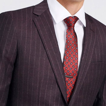 Indochino Reigate Stripe Plum Suit