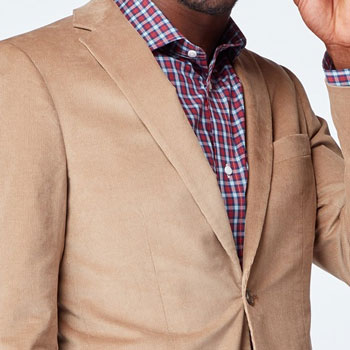 Indochino Tan Corduroy Suit