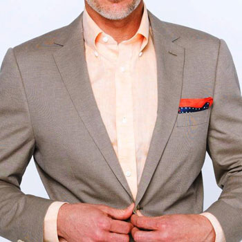 Indochino Tan Houndstooth Cotton Suit