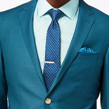 Indochino Teal Wool Silk Suit
