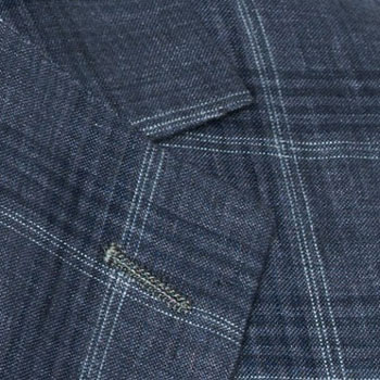 Indochino Washed Indigo Plaid Fabric