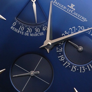 Jaeger-LeCoultre Master Réserve de Marche Blue Dial Close up