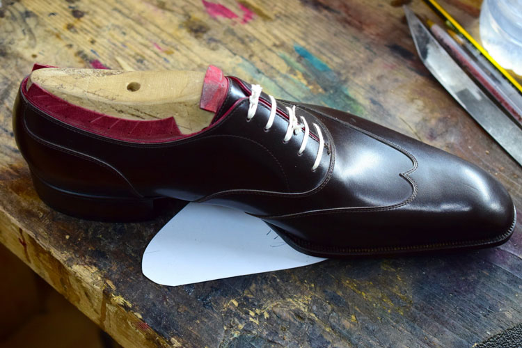 Aubercy Bespoke Shoes On Bench