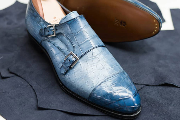 Carmina Custom Alligator Monk Straps