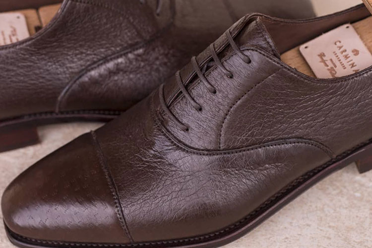Carmina Peccary Leather Oxford Shoes