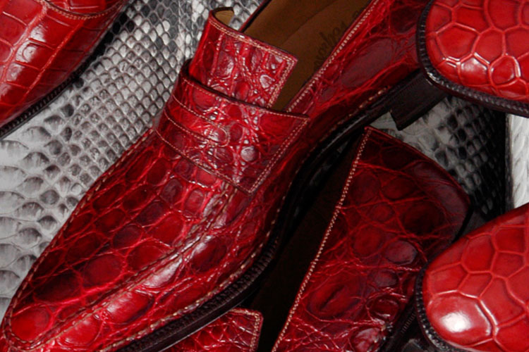 Enzo Bonafè Crocodile Skin Loafers