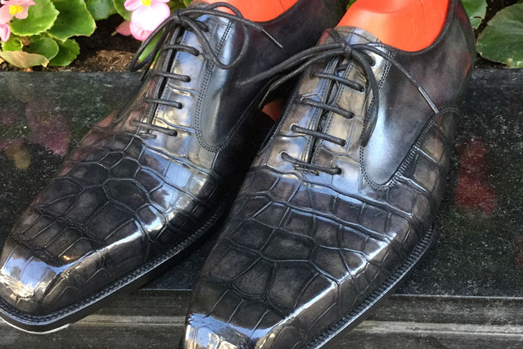 Gaziano Girling Alligator Leather Shoes