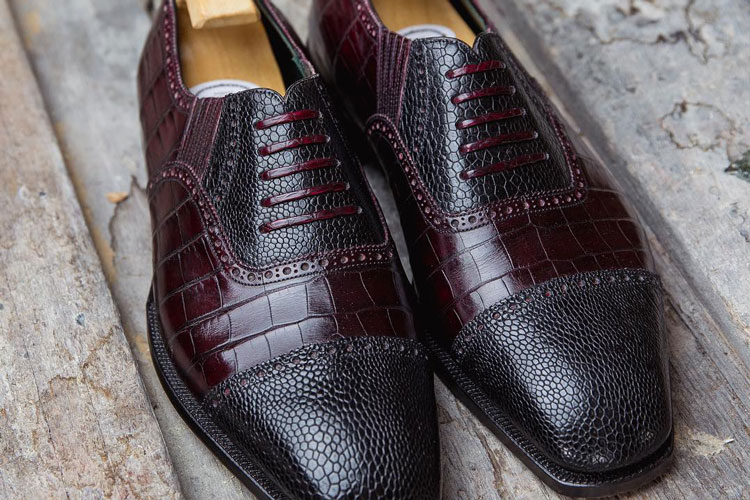 George Cleverley Alligator & Ostrich Oxfords