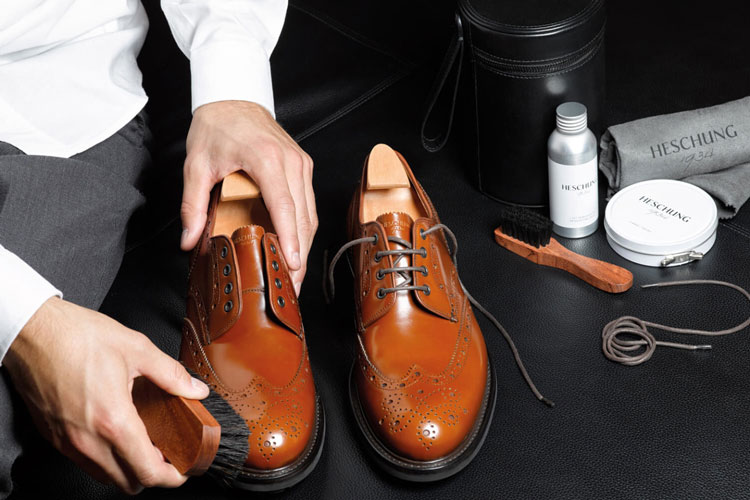 Heschung Brogues Being Polished