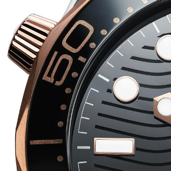 Omega Seamaster Diver Gold Bezel Ceramic Dial