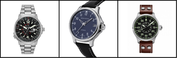 Pilot Watches Under $500 collage