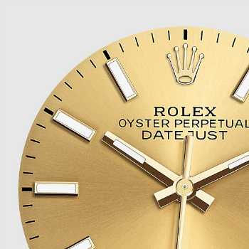 Rolex Datejust Champagne Dial Closeup