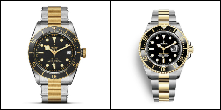 Tudor Black Bay S&G vs. Rolex Sea-Dweller Two-Tone