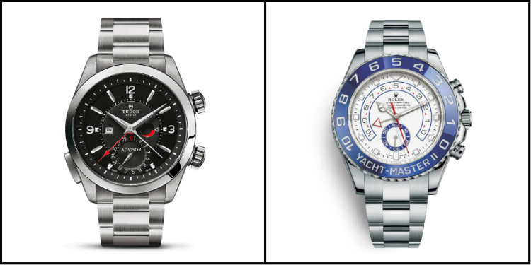 Tudor Heritage Advisor vs Rolex Yacht-Master II Collage