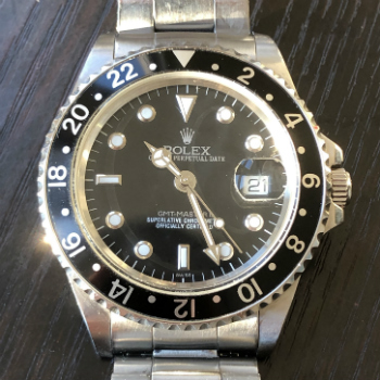 Fake GMT-Master Dial Closeup