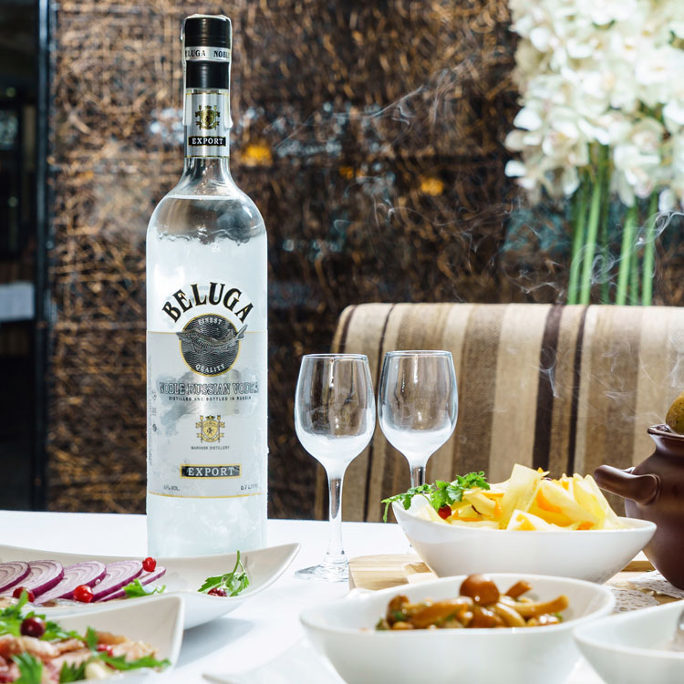 Beluga Vodka & Traditional Snacks Wide