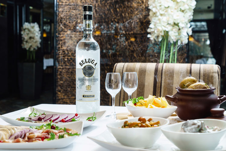 Beluga Vodka & Traditional Snacks