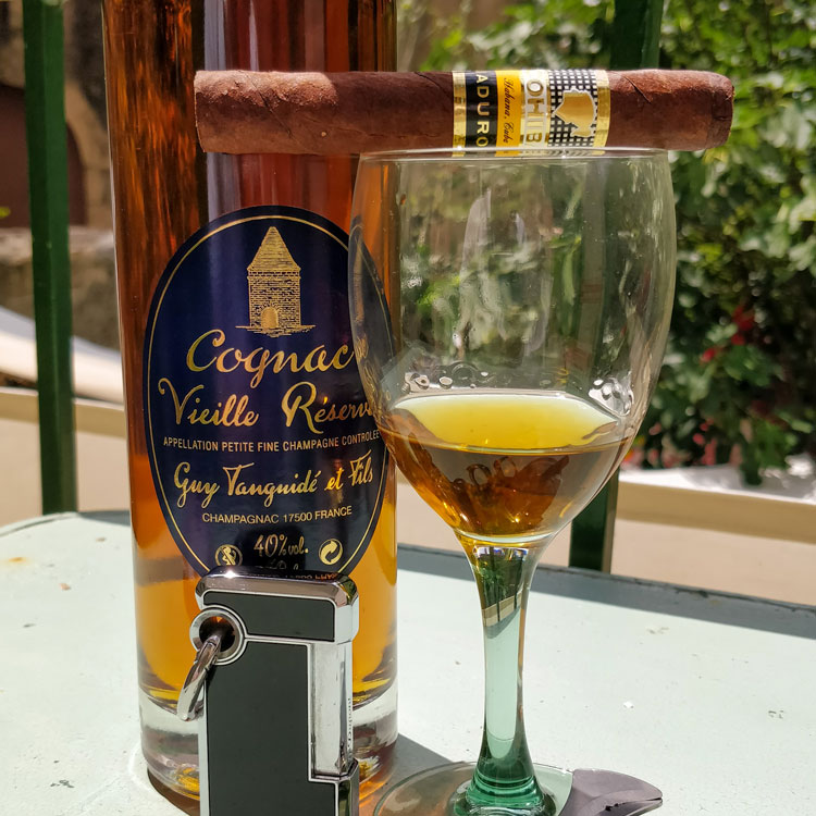 Cohiba Maduro Cigar With Petite Fine Champagne Cognac